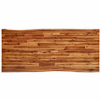 Tavolo da pranzo in legno massello di acacia con bordo naturale