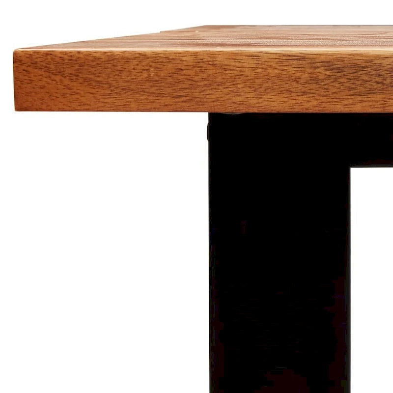 Tavolo da pranzo in legno massello di acacia con bordo naturale