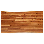Tavolo da pranzo in legno massello di acacia con bordo naturale