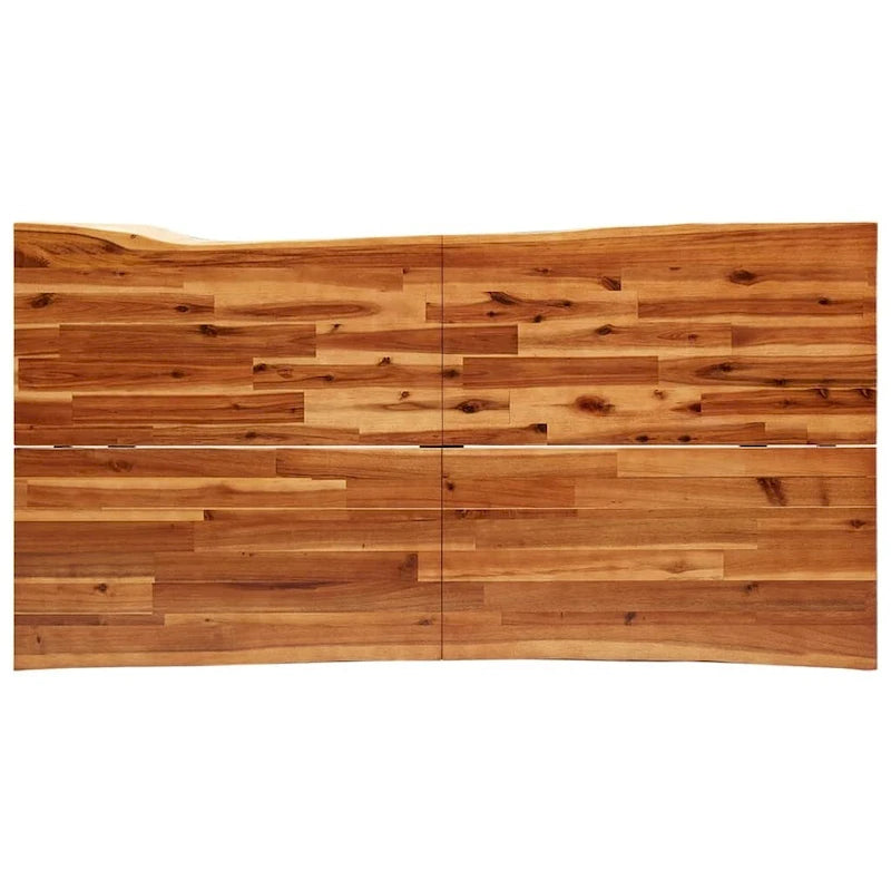 Tavolo da pranzo in legno massello di acacia con bordo naturale