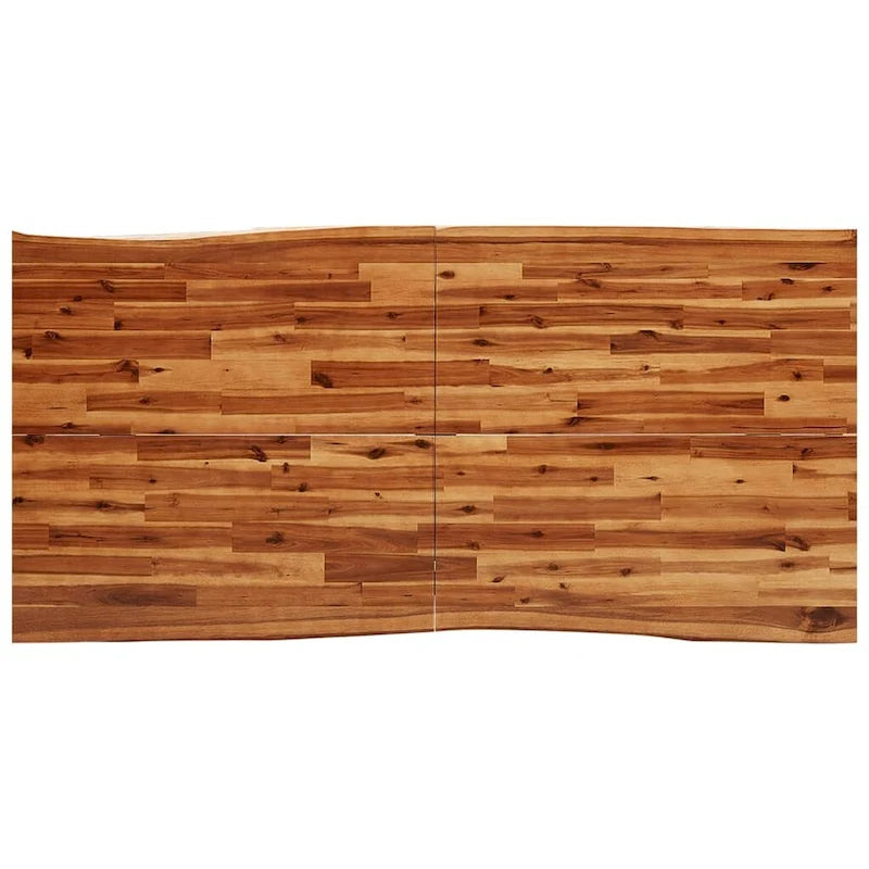 Tavolo da pranzo in legno massello di acacia con bordo naturale