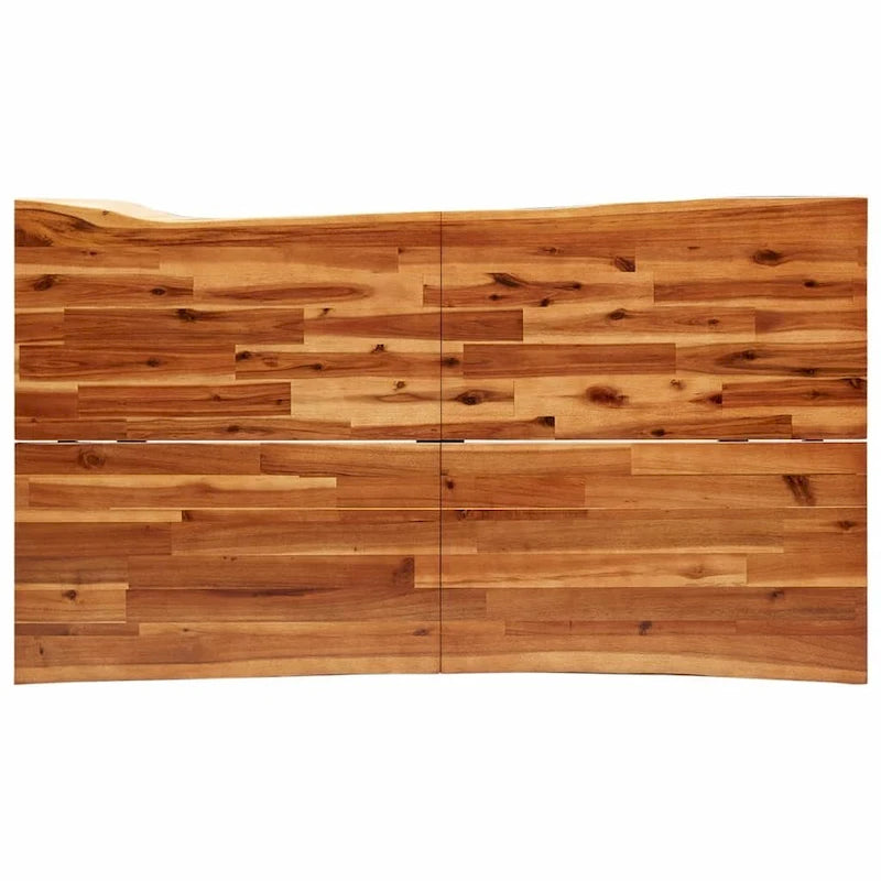 Tavolo da pranzo in legno massello di acacia con bordo naturale