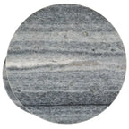 Tavolino da bibite rotondo a 2 ripiani in marmo, grigio, 33 cm L x 30,5 cm P x 61 cm H