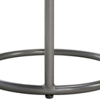 Tavolino da bibite rotondo a 2 ripiani in marmo, grigio, 33 cm L x 30,5 cm P x 61 cm H