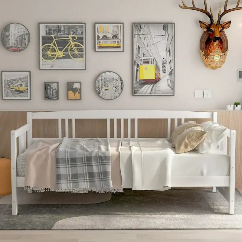 Struttura letto a giorno in legno massiccio con doghe in legno – misure singola e piazza e mezza