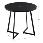 Tavolo da pranzo rotondo da 31,5" con gambe in metallo