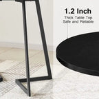 Tavolo da pranzo rotondo da 31,5" con gambe in metallo