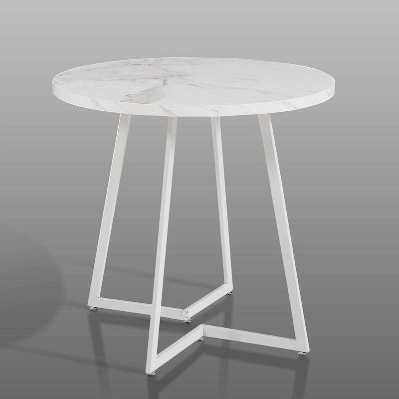 Tavolo da pranzo rotondo da 31,5" con gambe in metallo