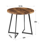 Tavolo da pranzo rotondo da 31,5" con gambe in metallo