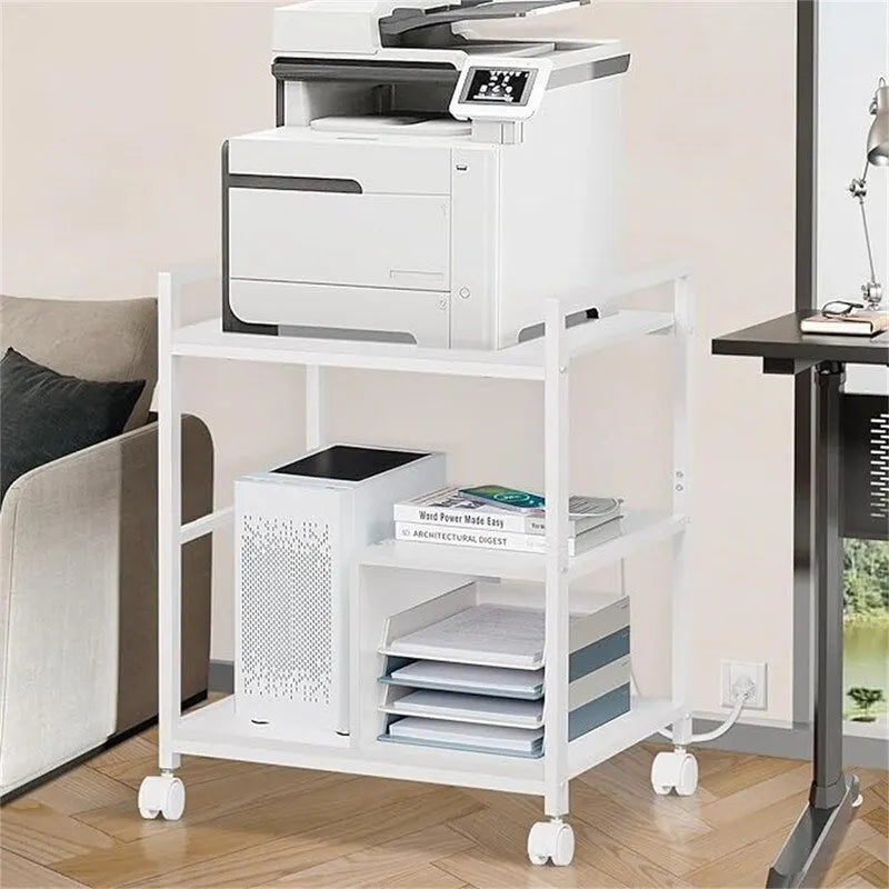 Supporto per stampante a 3 livelli con stazione di ricarica e porte USB (61 cm P x 47,3 cm L x 78,4 cm A)