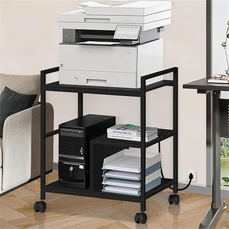 Supporto per stampante a 3 livelli con stazione di ricarica e porte USB (61 cm P x 47,3 cm L x 78,4 cm A)