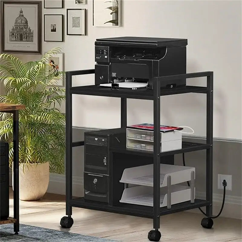 Supporto per stampante a 3 livelli con stazione di ricarica e porte USB (61 cm P x 47,3 cm L x 78,4 cm A)
