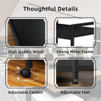 Supporto per stampante a 3 livelli con stazione di ricarica e porte USB (61 cm P x 47,3 cm L x 78,4 cm A)