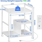 Supporto per stampante a 3 livelli con stazione di ricarica e porte USB (61 cm P x 47,3 cm L x 78,4 cm A)