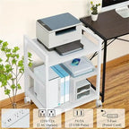 Supporto per stampante a 3 livelli con stazione di ricarica e porte USB (61 cm P x 47,3 cm L x 78,4 cm A)