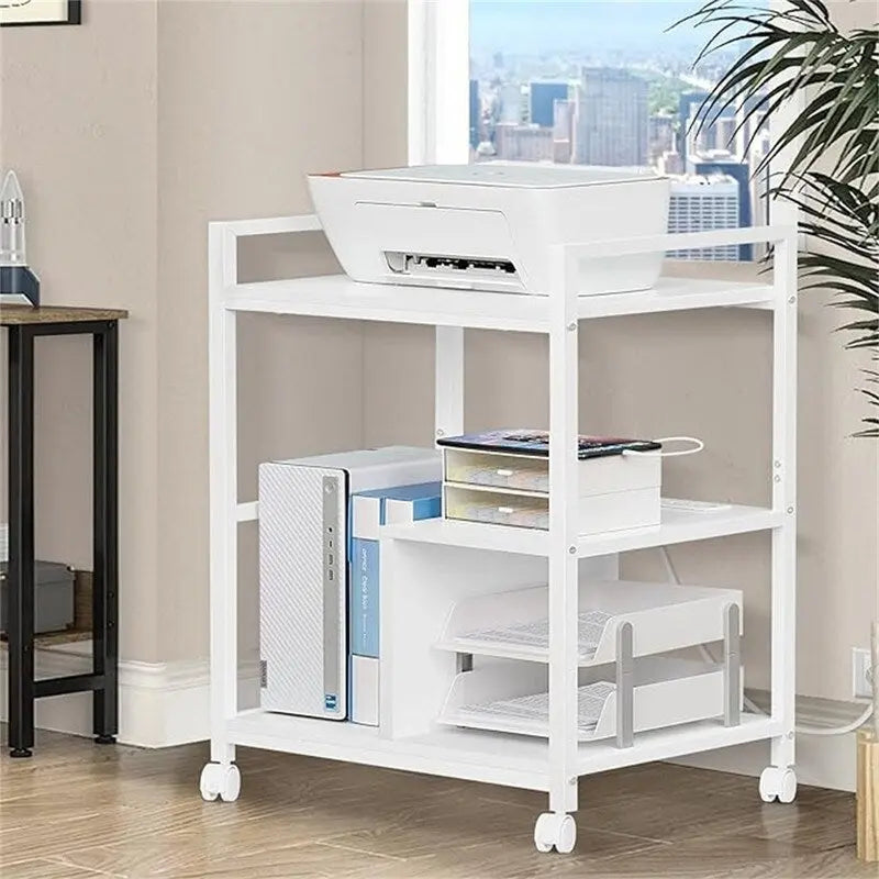 Supporto per stampante a 3 livelli con stazione di ricarica e porte USB (61 cm P x 47,3 cm L x 78,4 cm A)