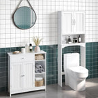 Mobiletto da Bagno con Cassetti e Ripiani Regolabili