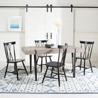 Tavolo da pranzo con piano in legno stile Mid-Century e gambe a forcina - 150 cm L x 90 cm P x 75 cm H