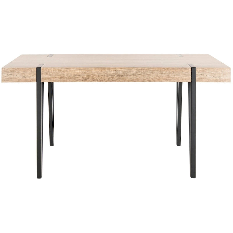 Tavolo da pranzo con piano in legno stile Mid-Century e gambe a forcina - 150 cm L x 90 cm P x 75 cm H