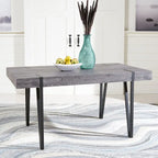 Tavolo da pranzo con piano in legno stile Mid-Century e gambe a forcina - 150 cm L x 90 cm P x 75 cm H