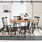 Tavolo da pranzo con piano in legno stile Mid-Century e gambe a forcina - 150 cm L x 90 cm P x 75 cm H