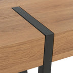 Tavolo da pranzo con piano in legno stile Mid-Century e gambe a forcina - 150 cm L x 90 cm P x 75 cm H