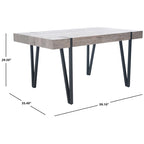 Tavolo da pranzo con piano in legno stile Mid-Century e gambe a forcina - 150 cm L x 90 cm P x 75 cm H