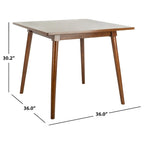 Tavolo da pranzo quadrato da 91 cm con gambe affusolate